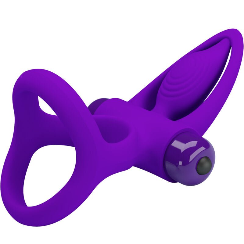 PRETTY LOVE - VIBRATOR RING 10 VIBRATIONS VIOLET SILICONE - Kink&Play