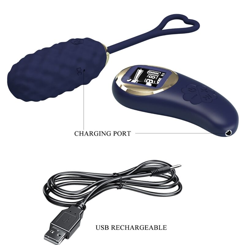 PRETTY LOVE - VIVIAN BLUE REMOTE CONTROL VIBRATING EGG - Kink&Play