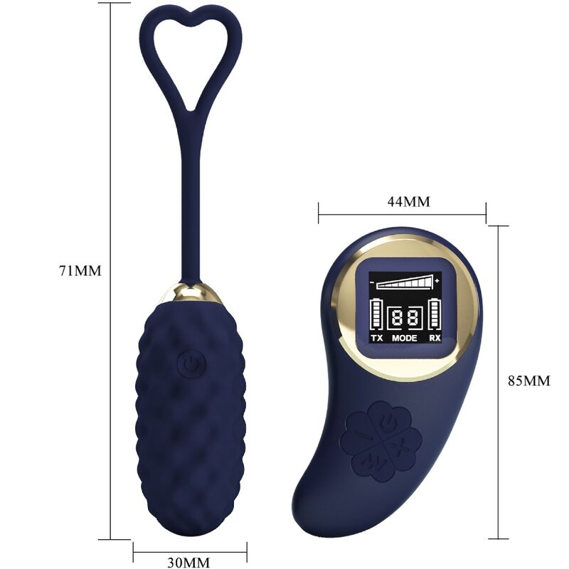 PRETTY LOVE - VIVIAN BLUE REMOTE CONTROL VIBRATING EGG - Kink&Play