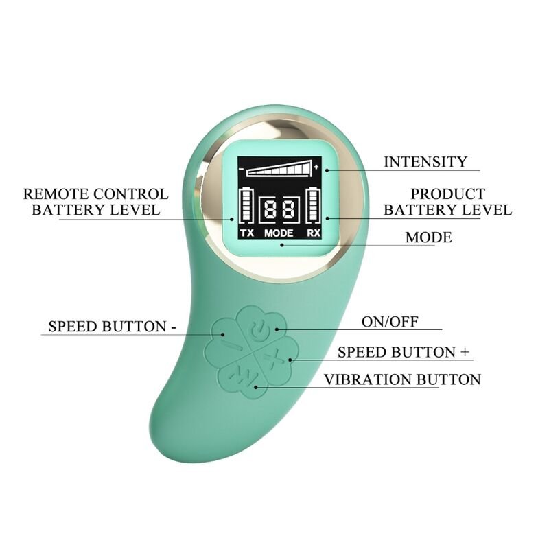 PRETTY LOVE - VIVIAN GREEN REMOTE CONTROL VIBRATING EGG - Kink&Play