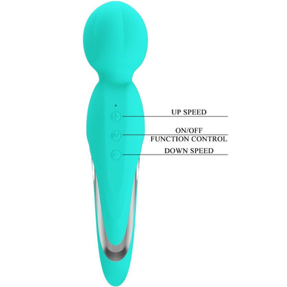 PRETTY LOVE - WALTER VIBRATOR WAND AQUA GREEN - Kink&Play