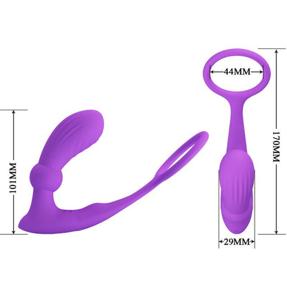 PRETTY LOVE - WARREN VIOLET ANAL RING & VIBRATOR - Kink&Play