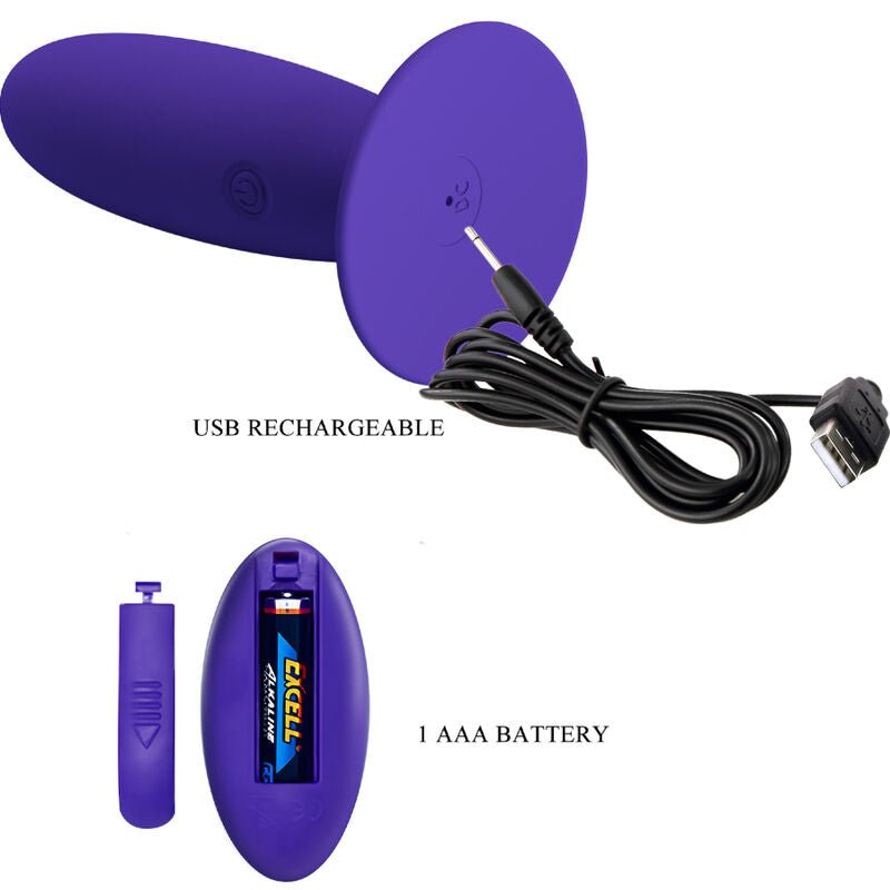 PRETTY LOVE - YOUTH PLUG ANAL VIBRATOR REMOTE CONTROL VIOLET - Kink&Play