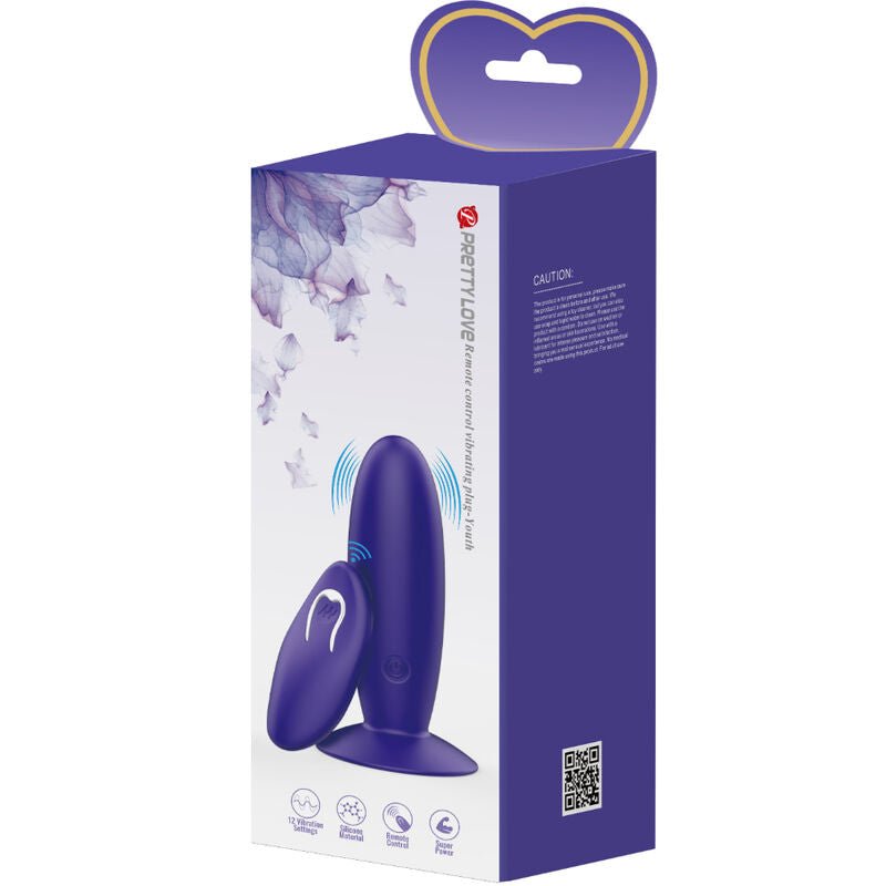 PRETTY LOVE - YOUTH PLUG ANAL VIBRATOR REMOTE CONTROL VIOLET - Kink&Play