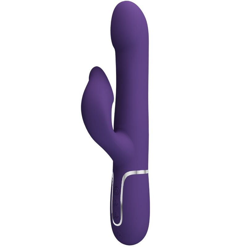 PRETTY LOVE - ZALIN RABBIT VIBRATOR PEARLS 4 IN 1 PURPLE - Kink&Play