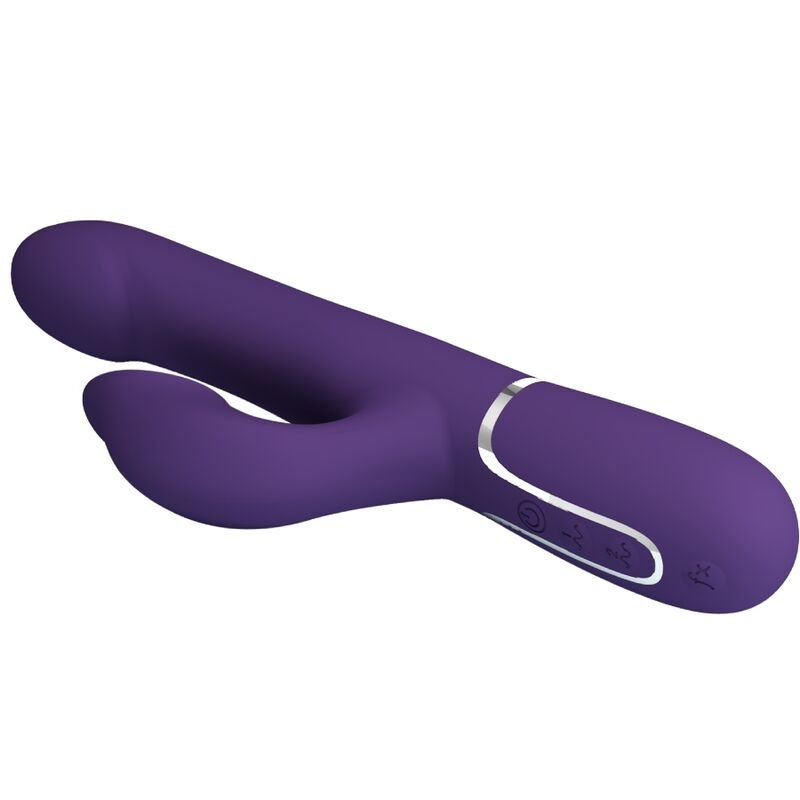 PRETTY LOVE - ZALIN RABBIT VIBRATOR PEARLS 4 IN 1 PURPLE - Kink&Play