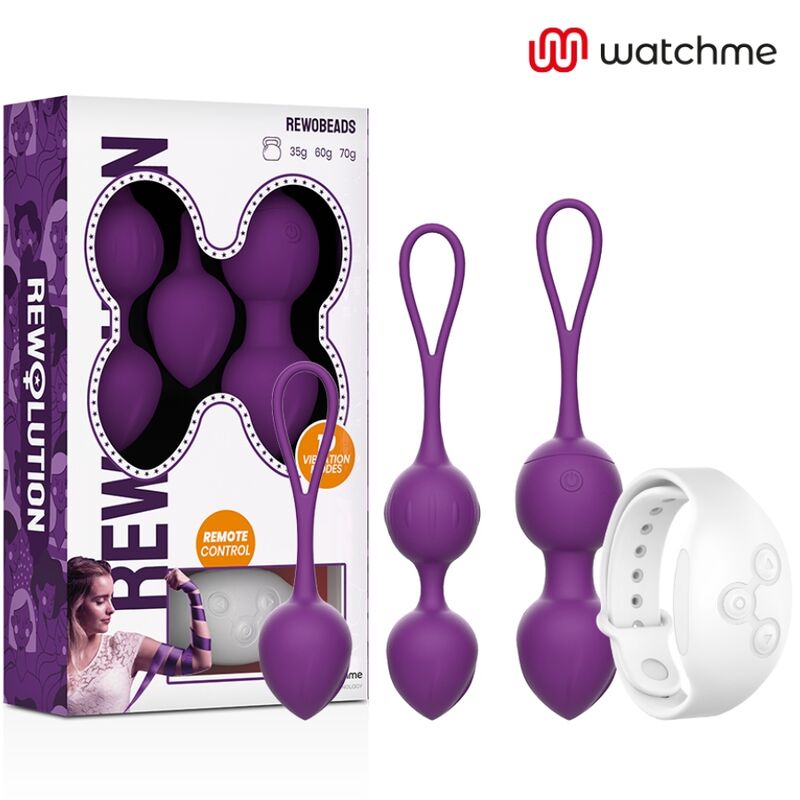 REWOLUTION - REWOBEADS VIBRATING BALLS REMOTE CONTROL WITH WATCHME TECHNOLOGY - Kink&Play