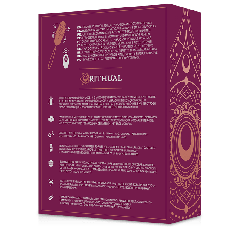 RITHUAL - SITA EGG REMOTE CONTROL BEAD ROTATION + VIBRATION - Kink&Play