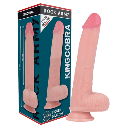 ROCKARMY - ARN S + LIQUID SILICONE DILDO PREMIUM KINGCOBRA 24 CM - O - 4.77 CM - Kink&Play