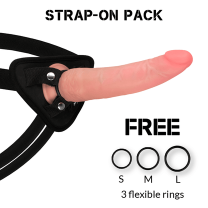 ROCKARMY - HARNESS + DUAL DENSITY CRUSADER 21.5 CM - O - 4.46 CM - Kink&Play