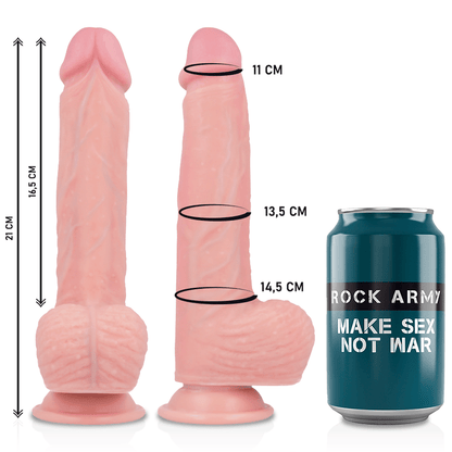 ROCKARMY - HARNESS + LIQUID SILICONE PREMIUM SPITFIRE REALISTIC 21 CM - O - 4.62 CM - Kink&Play