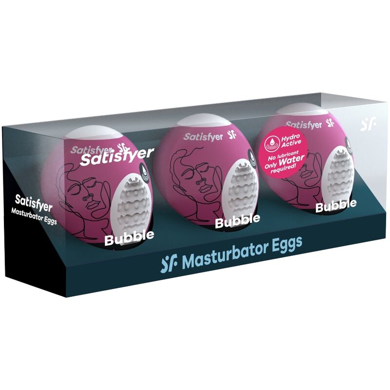 SATISFYER - 3 MASTURBATOR EGGS BUBBLE - Kink&Play