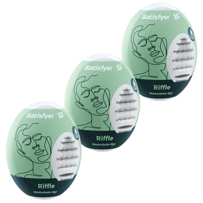 SATISFYER - 3 MASTURBATOR EGGS RIFFLE - Kink&Play