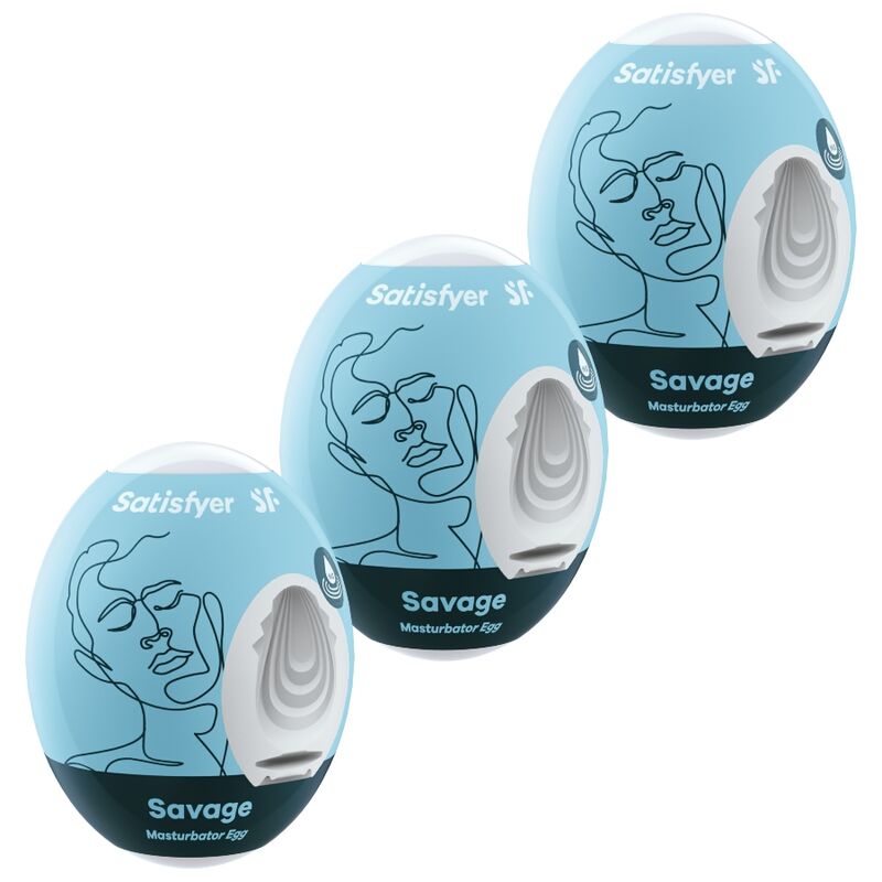 SATISFYER - 3 MASTURBATOR EGGS SAVAGE - Kink&Play
