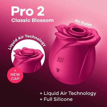 SATISFYER - AIR PULSE PRO 2 CLASSIC BLOSSOM VIBRATOR - Kink&Play