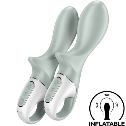 SATISFYER - AIR PUMP BOOTY 3 INFLATABLE ANAL VIBRATOR GREYGREEN - Kink&Play