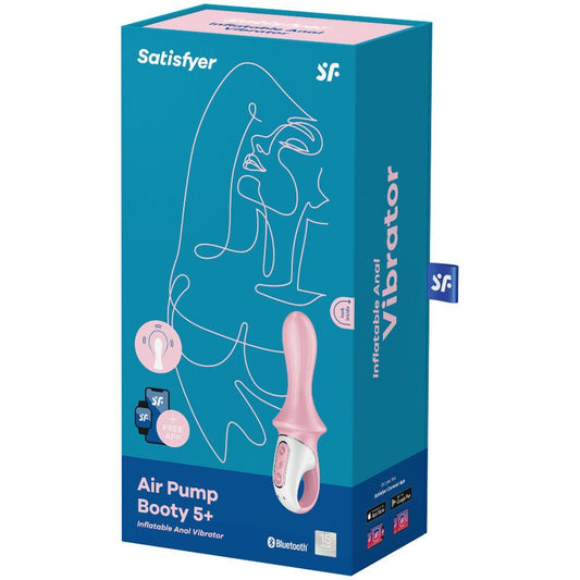 SATISFYER - AIR PUMP BOOTY 5+ INFLATABLE ANAL VIBRATOR PINK - Kink&Play