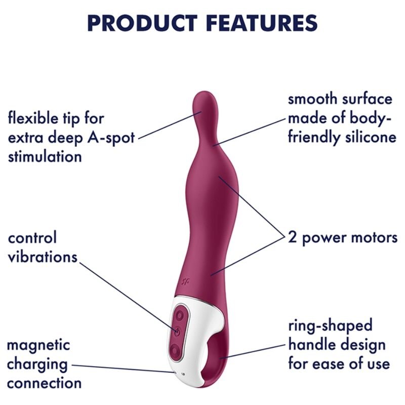 SATISFYER - AMAZING 1 ASPOT VIBRATOR BERRY - Kink&Play