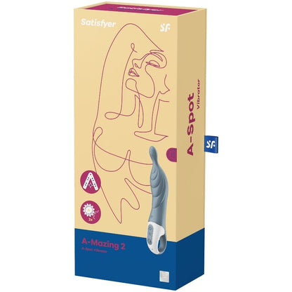 SATISFYER - AMAZING 2 ASPOT VIBRATOR GREY - Kink&Play