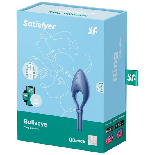SATISFYER - BULLSEYE RING VIBRATOR APP BLUE - Kink&Play