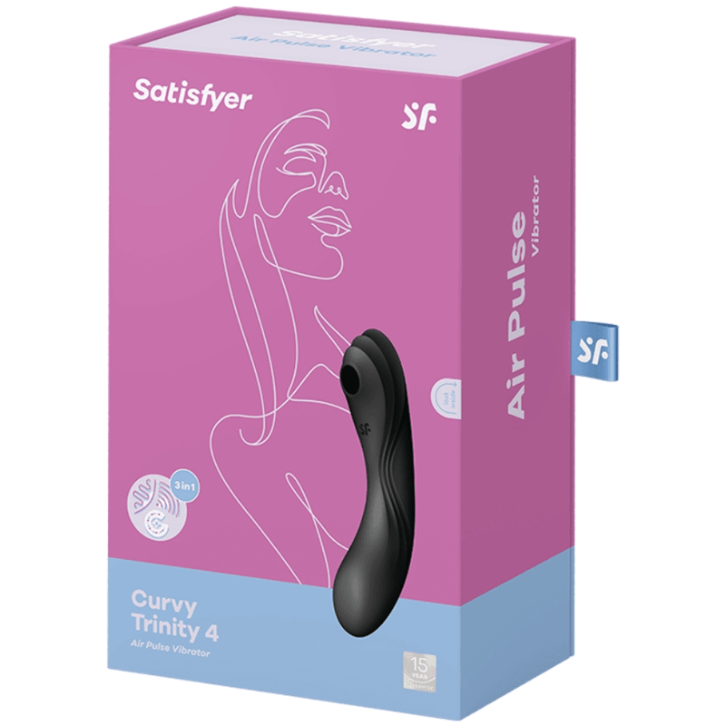SATISFYER - CURVY TRINITY 4 AIR PULSE VIBRATOR BLACK - Kink&Play