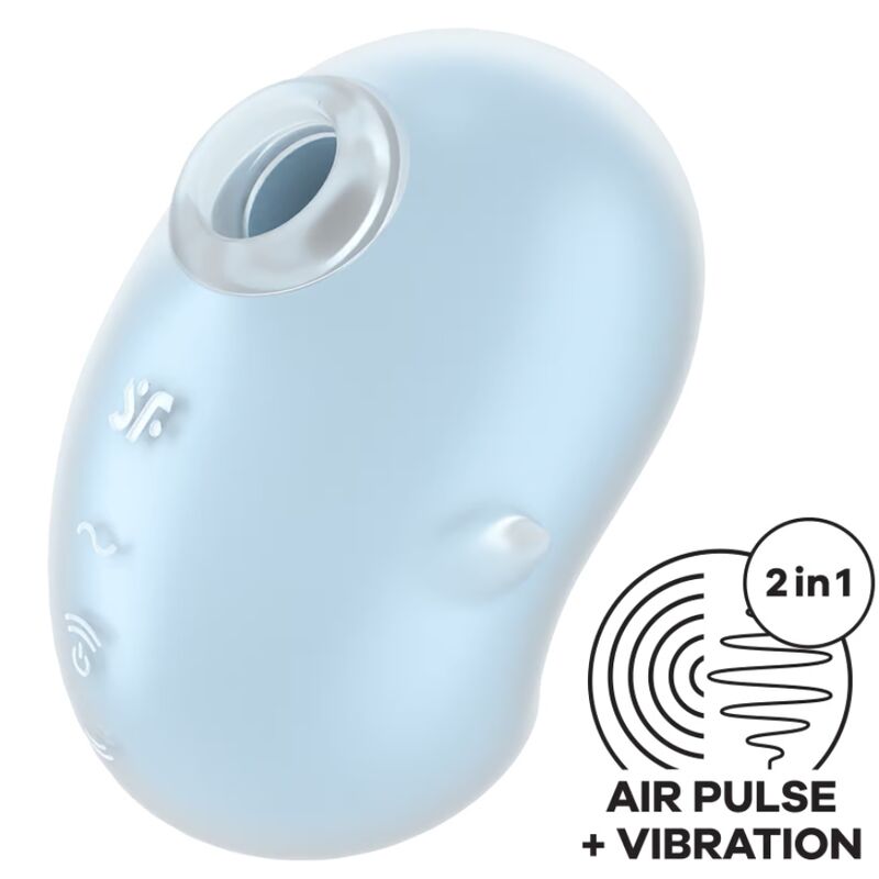 SATISFYER - CUTIE GHOST LAY - ON VIBRATOR LIGHT BLUE - Kink&Play