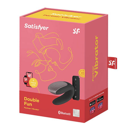 SATISFYER - DOUBLE FUN PARTNER VIBRATOR BLACK - Kink&Play