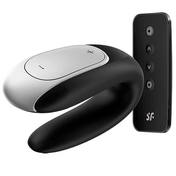 SATISFYER - DOUBLE FUN PARTNER VIBRATOR BLACK - Kink&Play