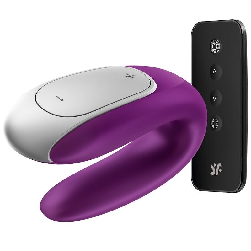 SATISFYER - DOUBLE FUN PARTNER VIBRATOR PURPLE - Kink&Play