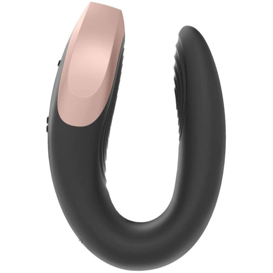 SATISFYER - DOUBLE LOVE LUXURY PARTNER VIBRATOR BLACK - Kink&Play