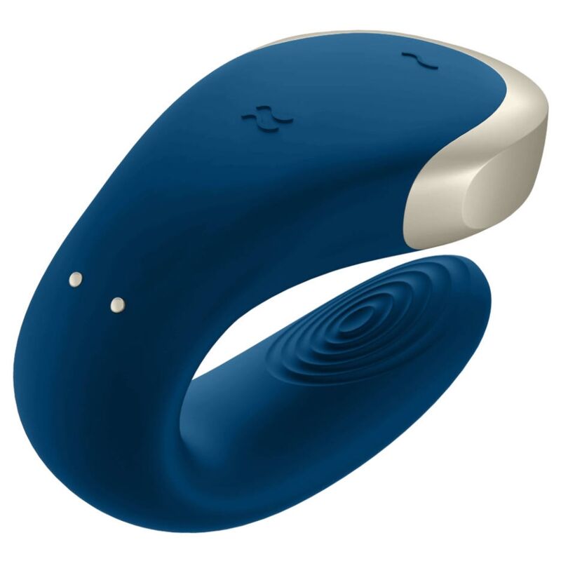 SATISFYER - DOUBLE LOVE LUXURY PARTNER VIBRATOR BLUE - Kink&Play
