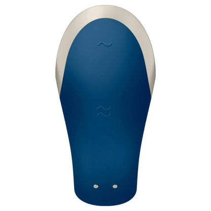 SATISFYER - DOUBLE LOVE LUXURY PARTNER VIBRATOR BLUE - Kink&Play