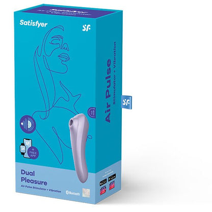 SATISFYER - DUAL PLEASURE AIR PULSE VIBRATOR MAUVE - Kink&Play