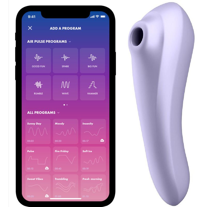 SATISFYER - DUAL PLEASURE AIR PULSE VIBRATOR MAUVE - Kink&Play
