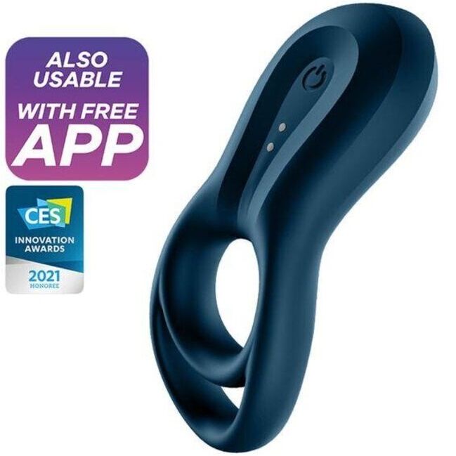SATISFYER - EPIC DUO RING VIBRATOR APP BLUE - Kink&Play