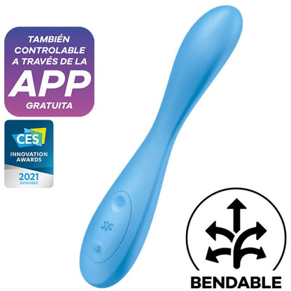 SATISFYER - G - SPOT FLEX 4+ MULTI VIBRATOR APP BLUE - Kink&Play