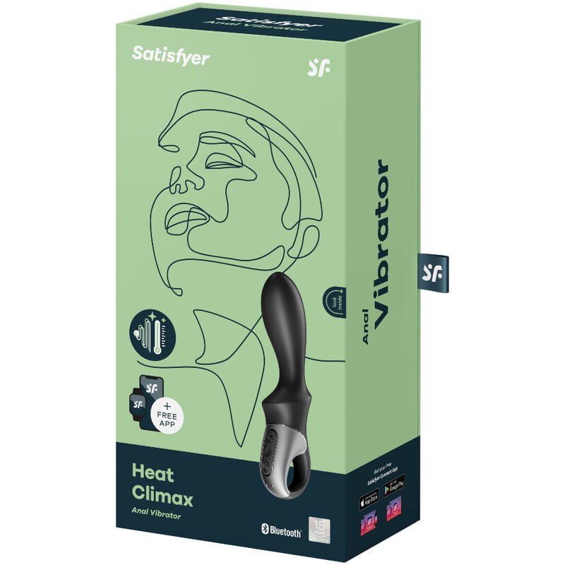 SATISFYER - HEAT CLIMAX ANAL VIBRATOR APP BLACK - Kink&Play