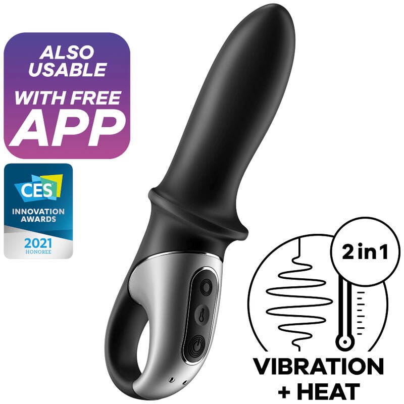 SATISFYER - HOT PASSION ANAL VIBRATOR APP BLACK - Kink&Play