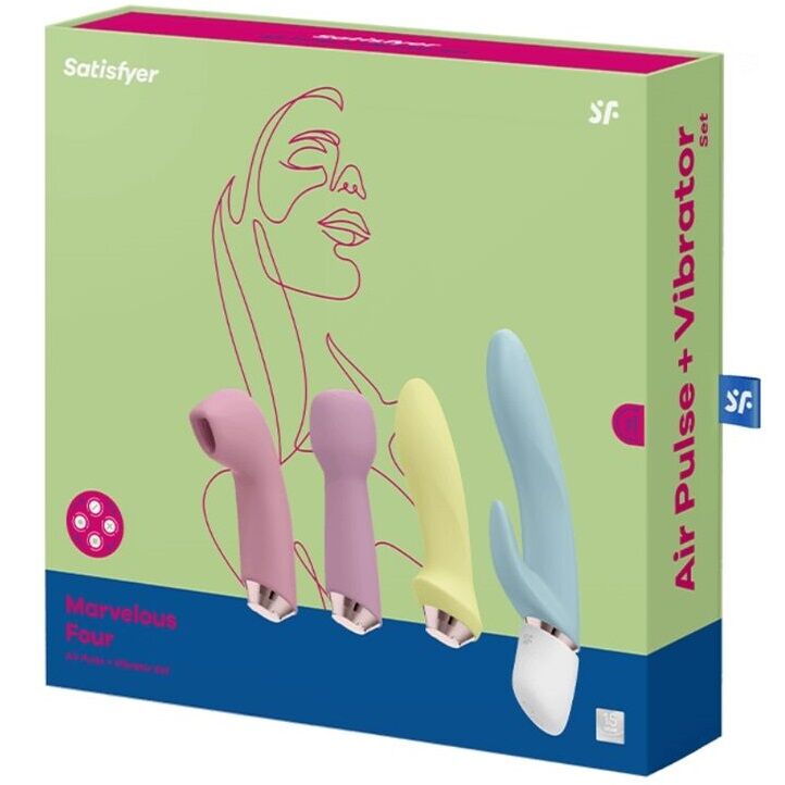 SATISFYER - MARVELOUS FOUR VIBRATOR & AIR PULSE SET - Kink&Play