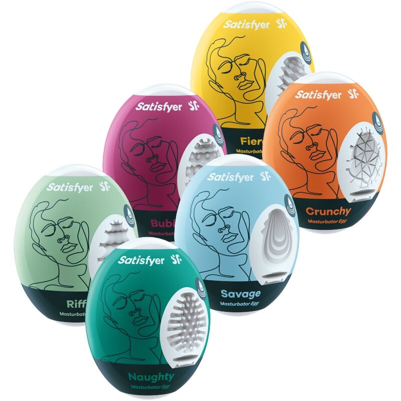 SATISFYER - MASTURBATOR EGGS 6 UNITS SET - Kink&Play