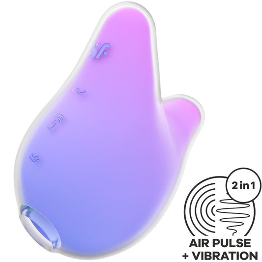 SATISFYER - MERMAID VIBES STIMULATOR & VIBRATOR VIOLET AND PINK - Kink&Play
