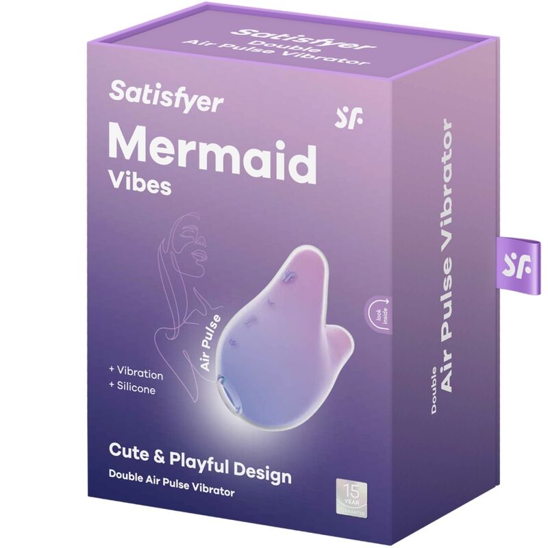 SATISFYER - MERMAID VIBES STIMULATOR & VIBRATOR VIOLET AND PINK - Kink&Play