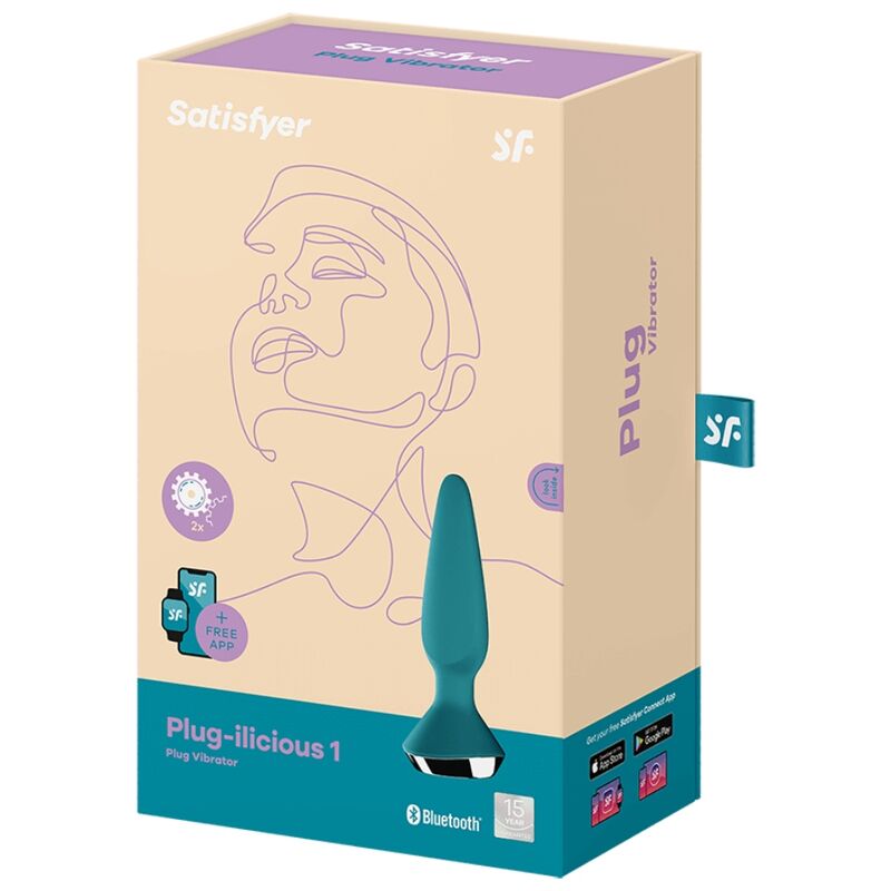 SATISFYER - PLUG ILICIOUS 1 PLUG VIBRATOR GREEN - Kink&Play