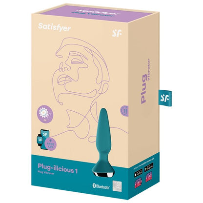 SATISFYER - PLUG ILICIOUS 1 PLUG VIBRATOR GREEN - Kink&Play
