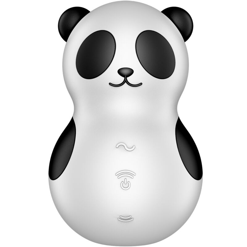 SATISFYER - POCKET PANDA STIMULATOR & VIBRATOR BLACK AND WHITE - Kink&Play