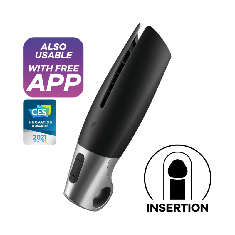 SATISFYER - POWER MASTURBATOR BLACK - Kink&Play