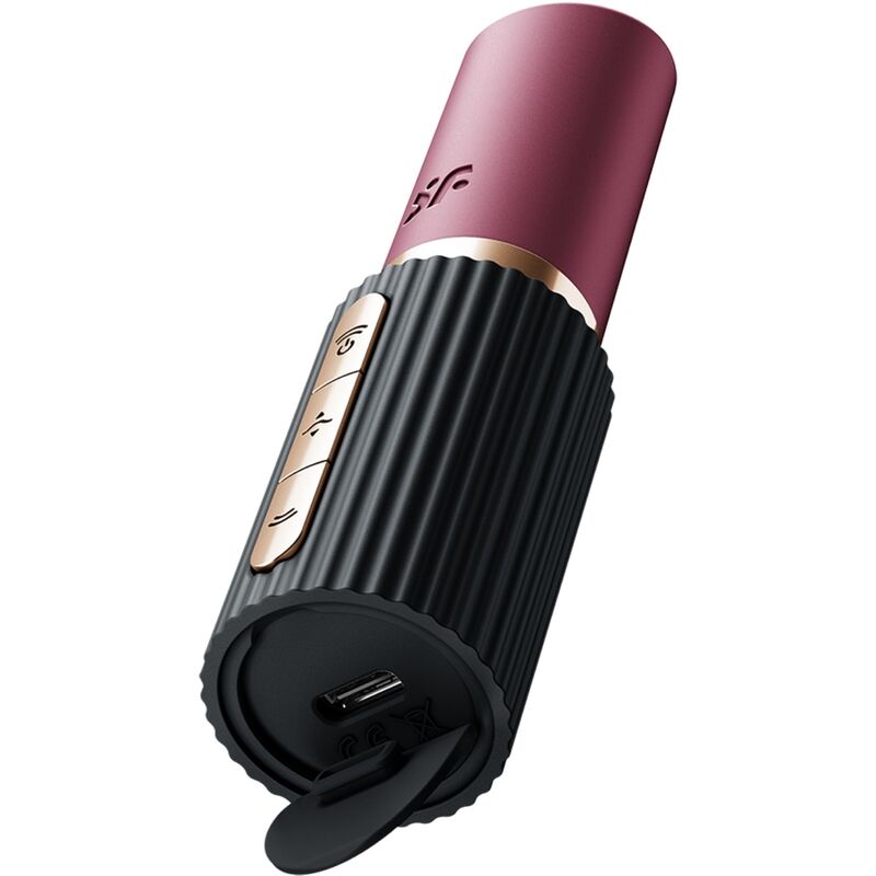 SATISFYER - PRO 2 KISS WAVE CLITORIS STIMULATOR GARNET / BLACK - Kink&Play