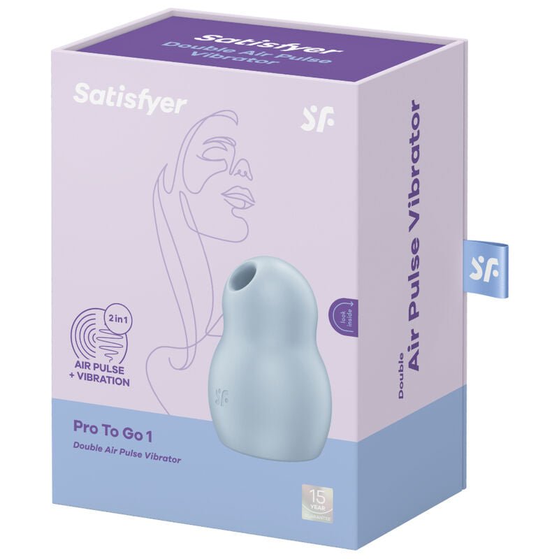 SATISFYER - PRO TO GO 1 DOUBLE AIR PULSE STIMULATOR & VIBRATOR RED - Kink&Play