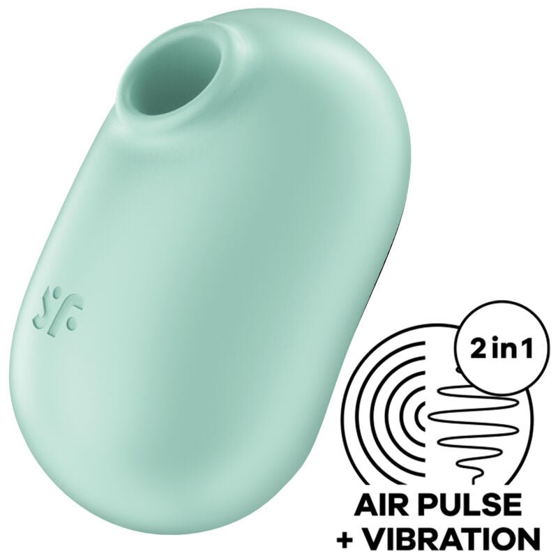 SATISFYER - PRO TO GO 2 DOUBLE AIR PULSE STIMULATOR & VIBRATOR VIOLET - Kink&Play