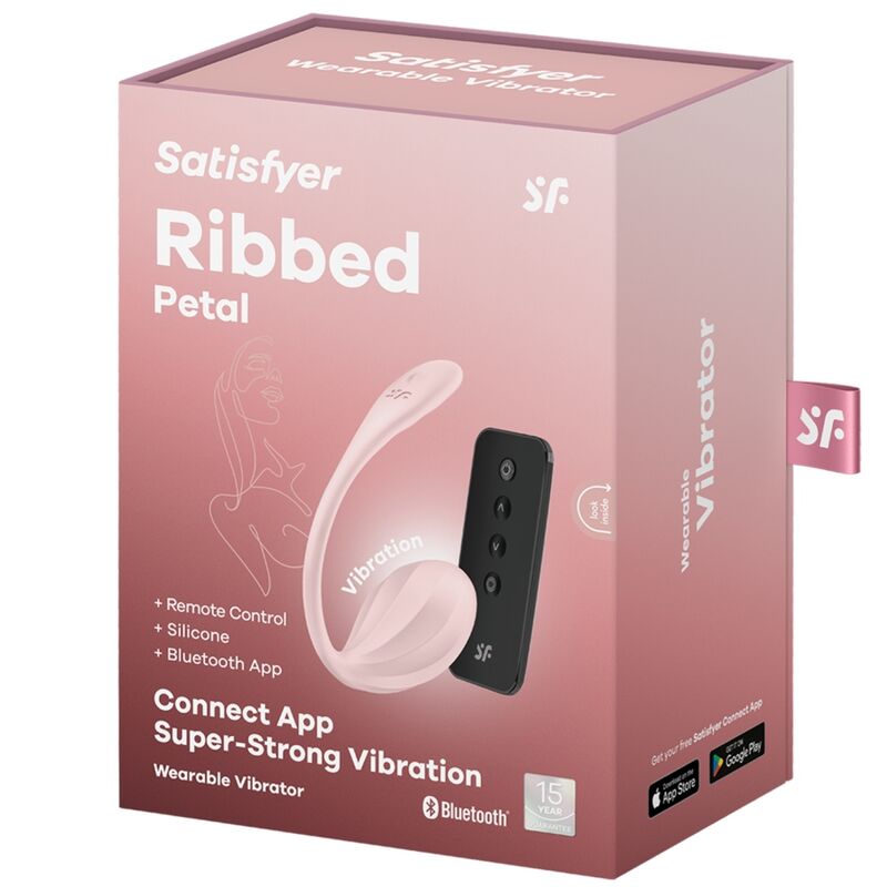SATISFYER - RIBBED PETAL G POINT REMOTE CONTROL STIMULATOR ROSE FREE APP - Kink&Play